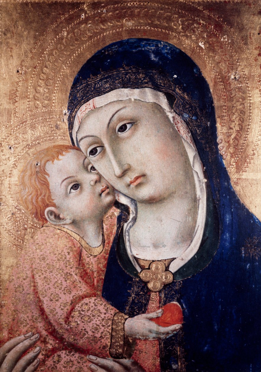मैडोना एंड चाइल्ड द्वारा Sano di भी Ansano di Pietro di Mencio Pietro