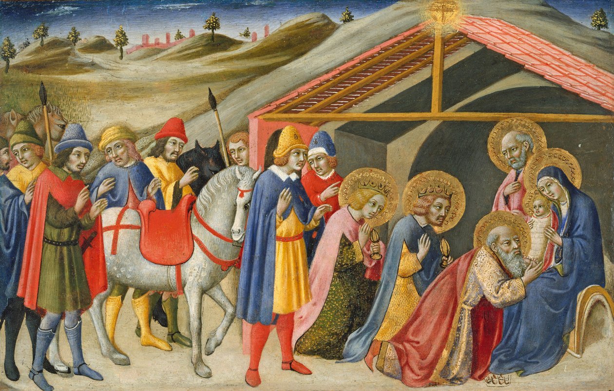 Magi के आराधन, c.1470 (लकड़ी पर तड़का और सोना) द्वारा Sano di भी Ansano di Pietro di Mencio Pietro