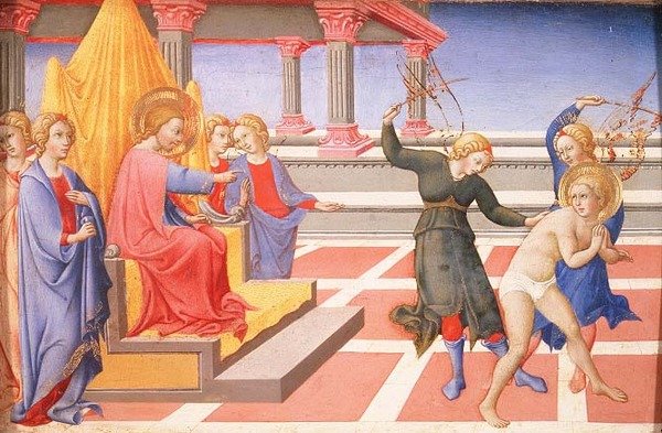 सेंट जेरोम का ध्वजवाहक द्वारा Sano di भी Ansano di Pietro di Mencio Pietro