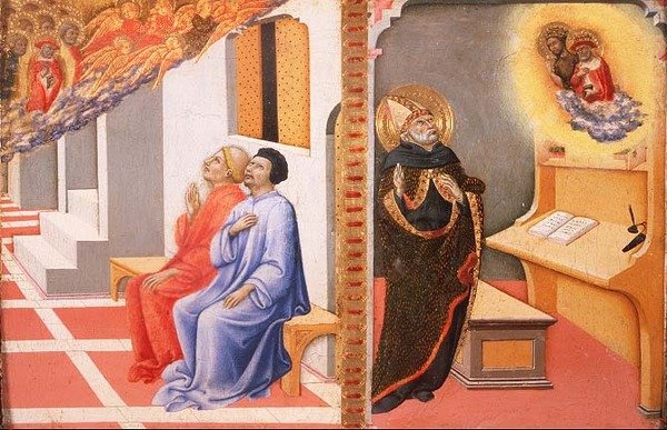 (एलटीओआर) सेंट जेरोम और सेंट जॉन द बैपटिस्ट के दर्शन द्वारा Sano di भी Ansano di Pietro di Mencio Pietro