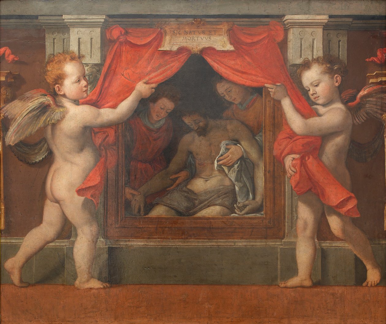 Pietà दो करूब के साथ, ca 1576। द्वारा संटी दी टीटो