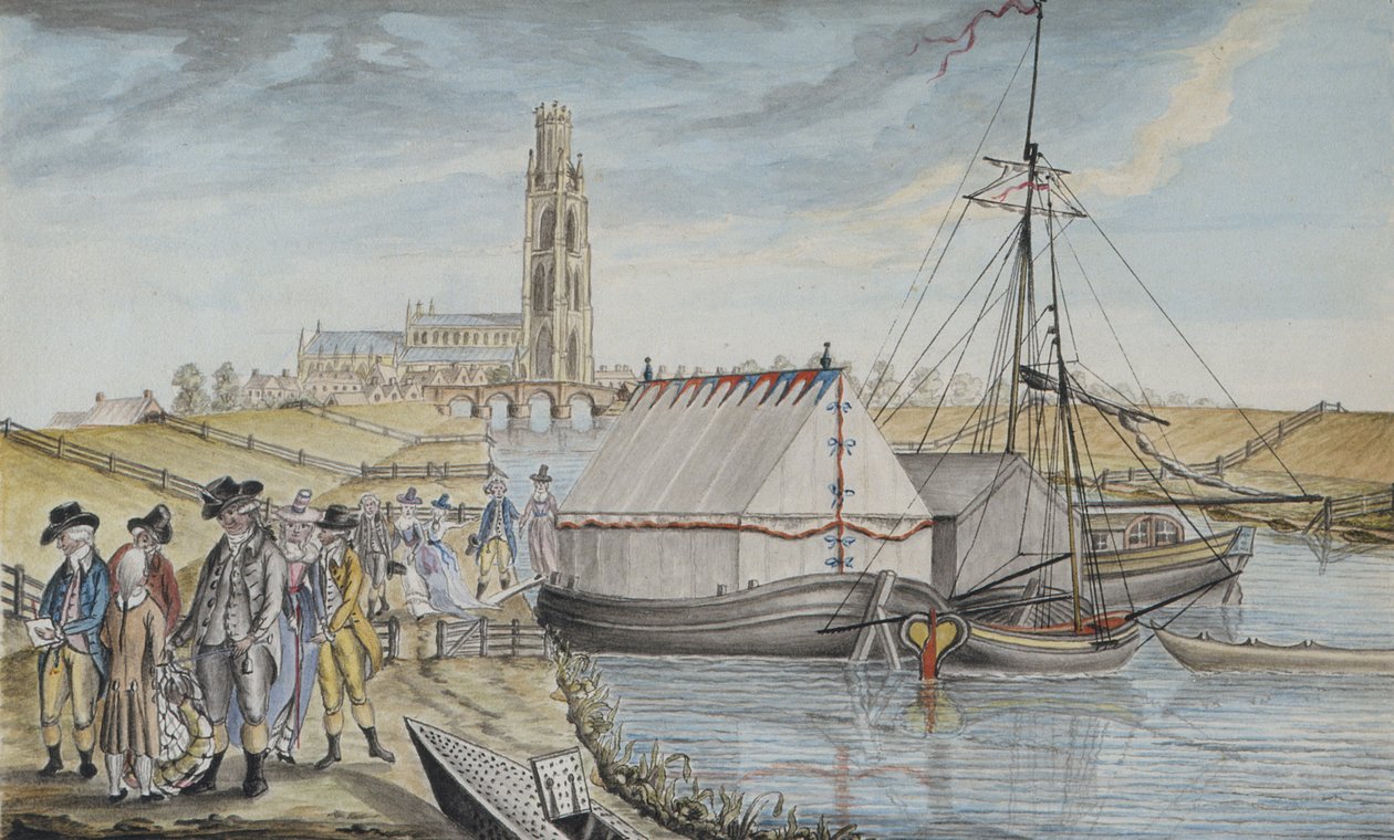 1784-96 में लिंकनशायर के विथम रिवर विटम नदी के लिओथशायर में सर जोश बैंक्स फिशरी बुक ऑफ द हौल के बाद एक तौल के बाद मछली का वजन 1791 में (कागज पर wc & gache के साथ) द्वारा सारा सोफिया बैंक