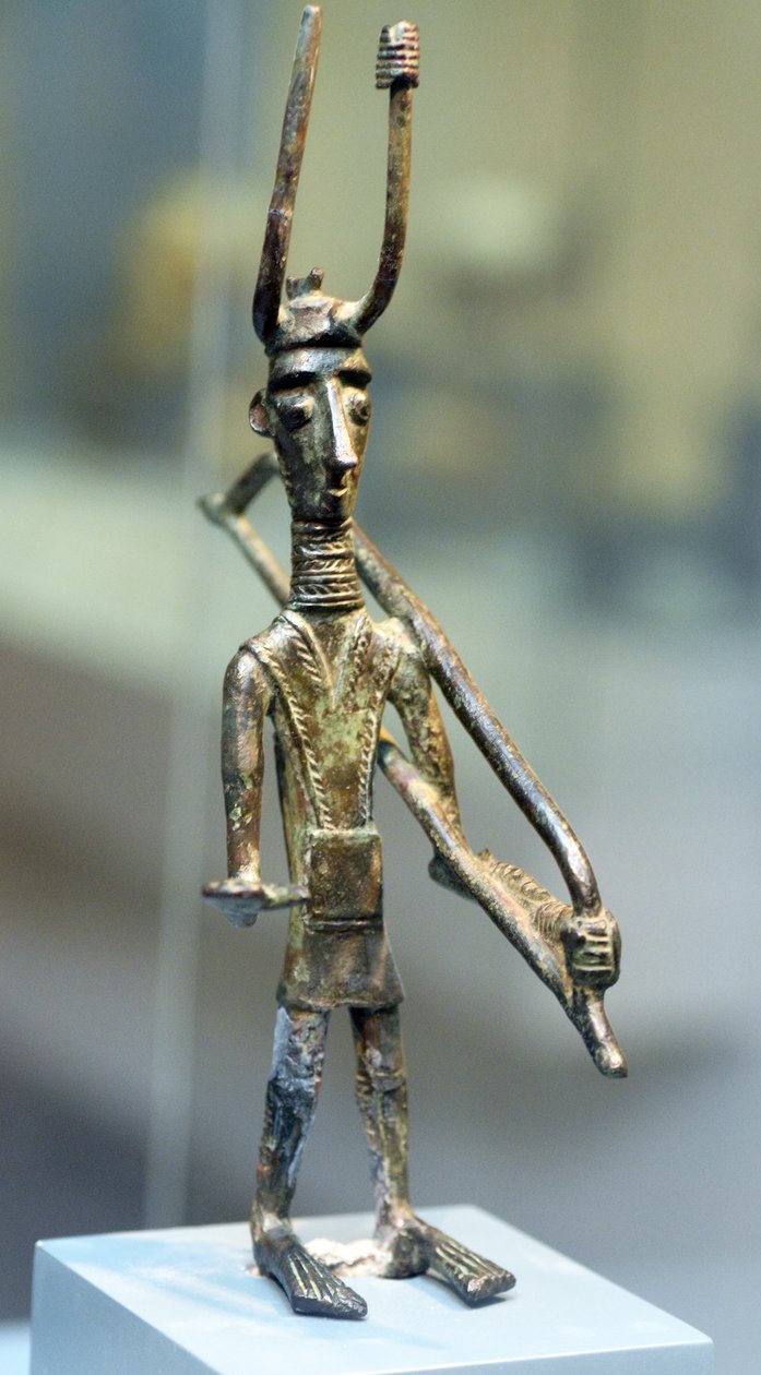 एक योद्धा की कांस्य मूर्ति, c.1800-1200 ईसा पूर्व (कांस्य) द्वारा सार्डिनिया नूरजिक सभ्यता