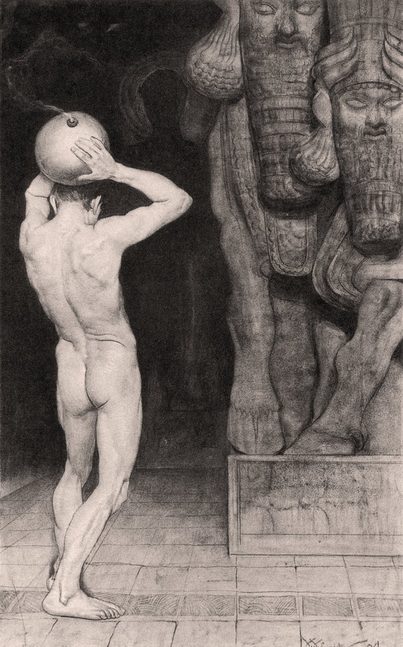 डेर अनार्किस्ट, 1894 (बोर्ड पर चारकोल ग्रेफाइट) द्वारा साशा श्नाइडर