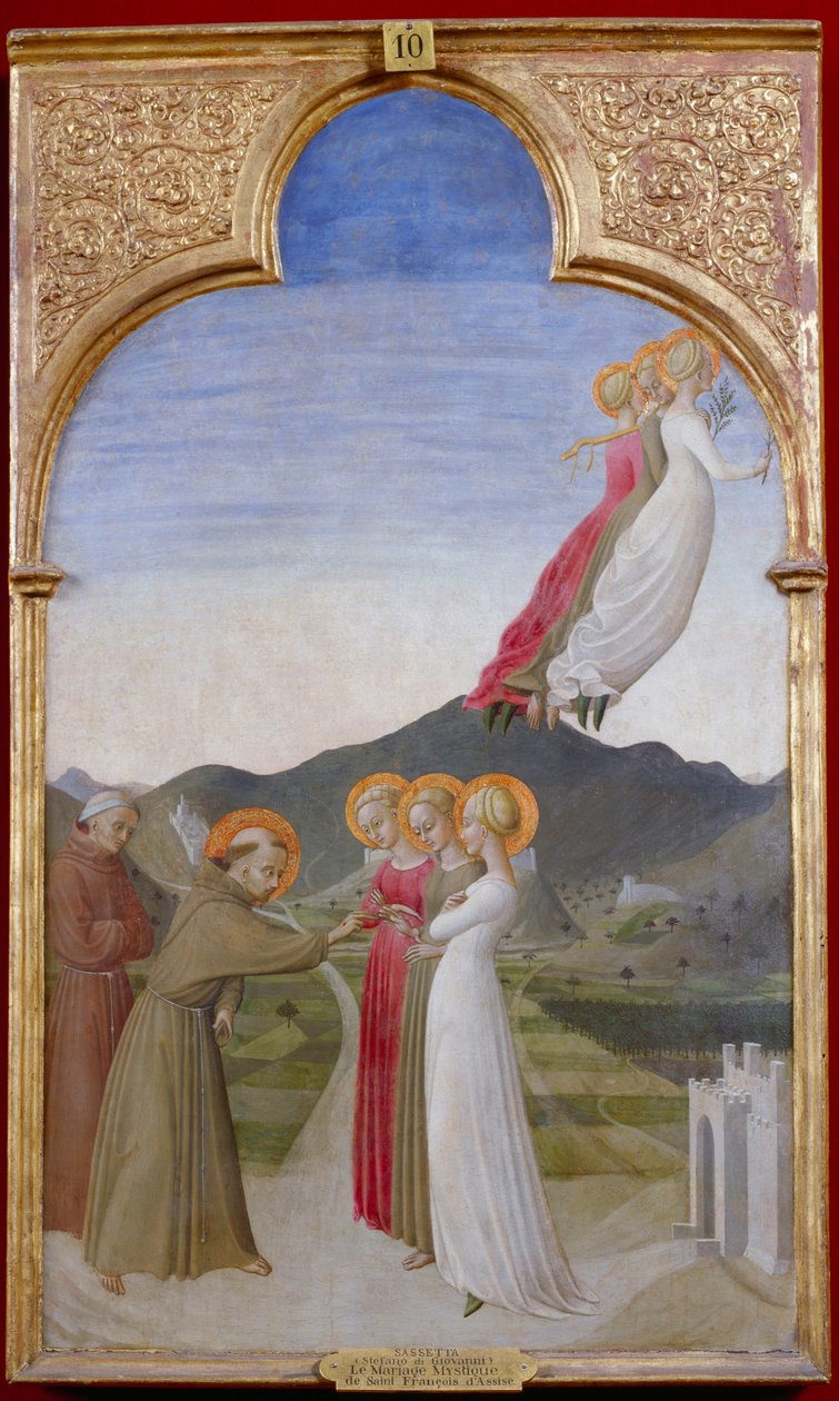 सेंट फ्रांसिस ऑफ असीसी का रहस्यमय विवाह, 1444 द्वारा Sassetta