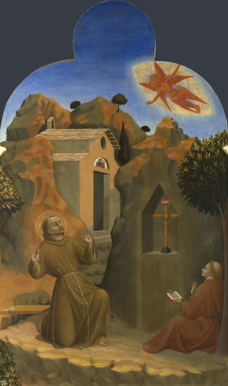 बोर्गो डेल सेंटो सेपोलो अल्टारपीस से सेंट फ्रांसिस का कलंक, 1437-1444 द्वारा Sassetta