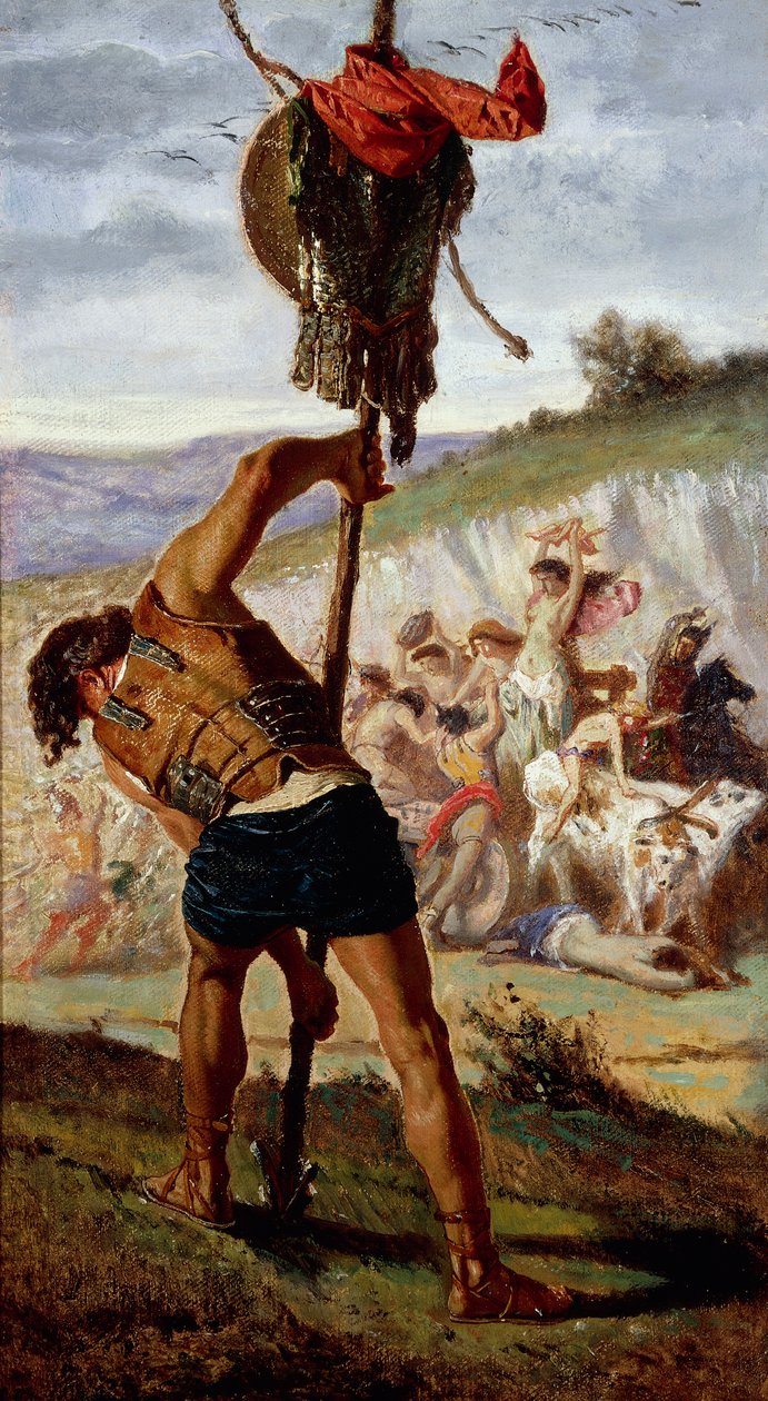 मारियो की विजय के लिए अध्ययन, फ्रांसेस्को सेवरियो अल्तामुरा द्वारा (1822-1897), कैनवास पर तेल, 234x352 सेमी द्वारा सेवरियो अल्तमुरा