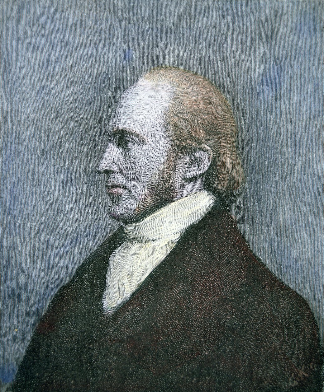 हारून बूर (1756-1836) (रंगीन उत्कीर्णन) द्वारा स्कूल अमेरिकी