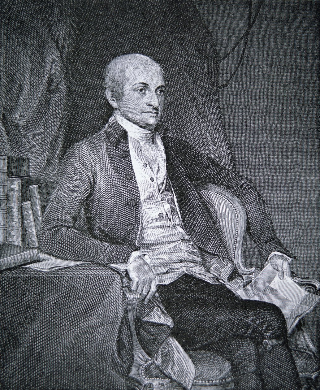 जॉन जे (1745-1829) (उत्कीर्णन) द्वारा स्कूल अमेरिकी