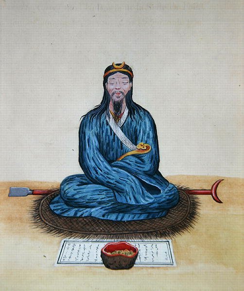 ए पेनीटेंट बोन्ज, c.1785 (कागज पर पानी के रंग का) द्वारा स्कूल चीनी