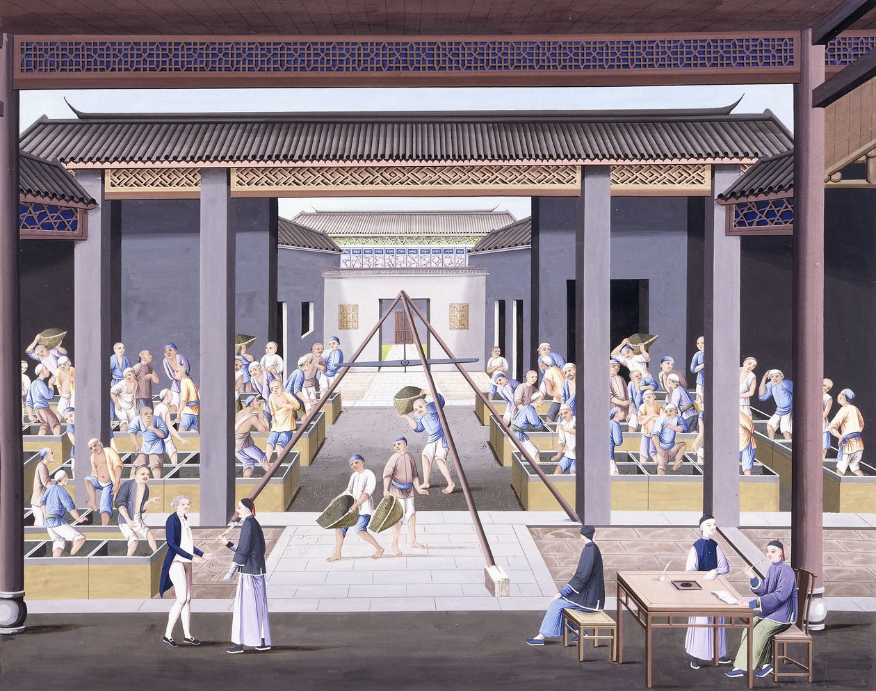 तेजस्वी चाय, c.1800 (भारी देशी कागज पर गौचे चित्र) द्वारा स्कूल चीनी