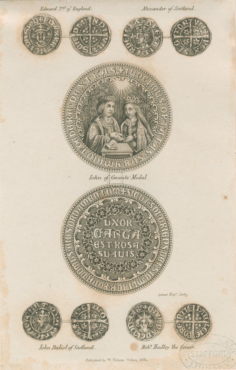 टुटबरी - मध्यकालीन सिक्कों की प्लेट: उत्कीर्णन, एन डी [सी 1832] (प्रिंट) द्वारा स्कूल की अंग्रेजी