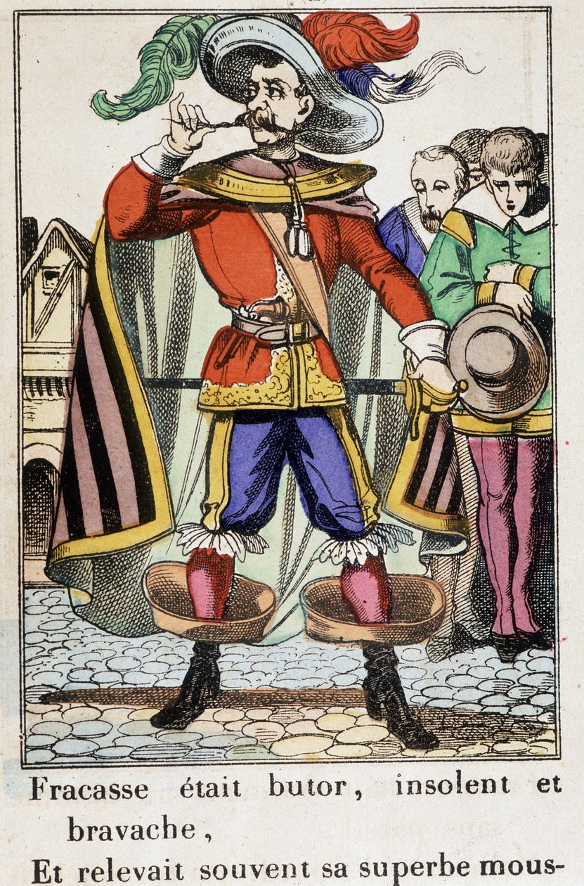 Le Capitaine Fracasse - Image d'Epinal "" Fracasse etait butor ... "" थियोफाइल गौटियर का उपन्यास (1811-1872) द्वारा स्कूल फ्रेंच