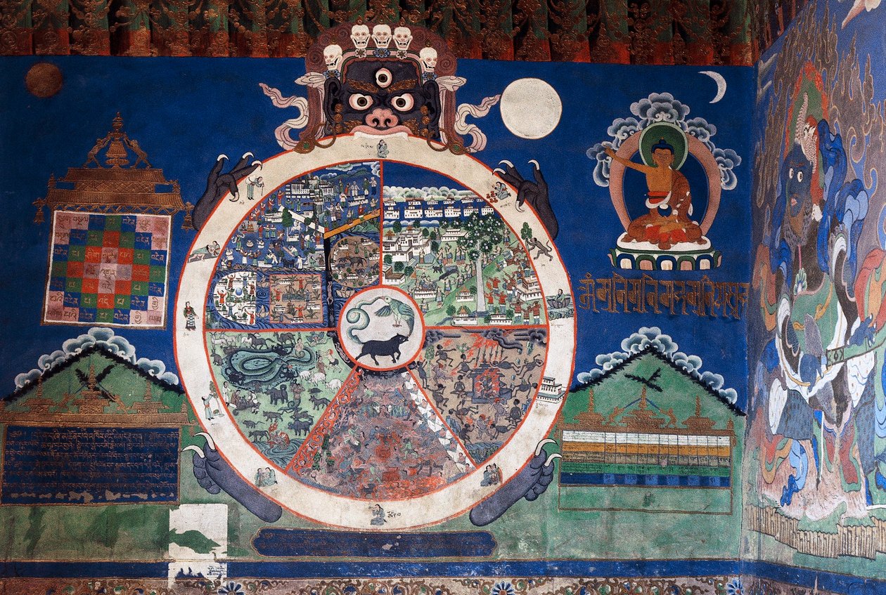 Mandala, Lamaist Monastery of Shankar, Leh, Ladakh, Jammu and Kashmir, India द्वारा स्कूल इंडियन