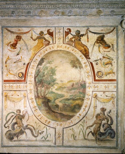 Cosimo I de 'Medici's (1519-74) बाथरूम में दीवार द्वारा स्कूल इतालवी
