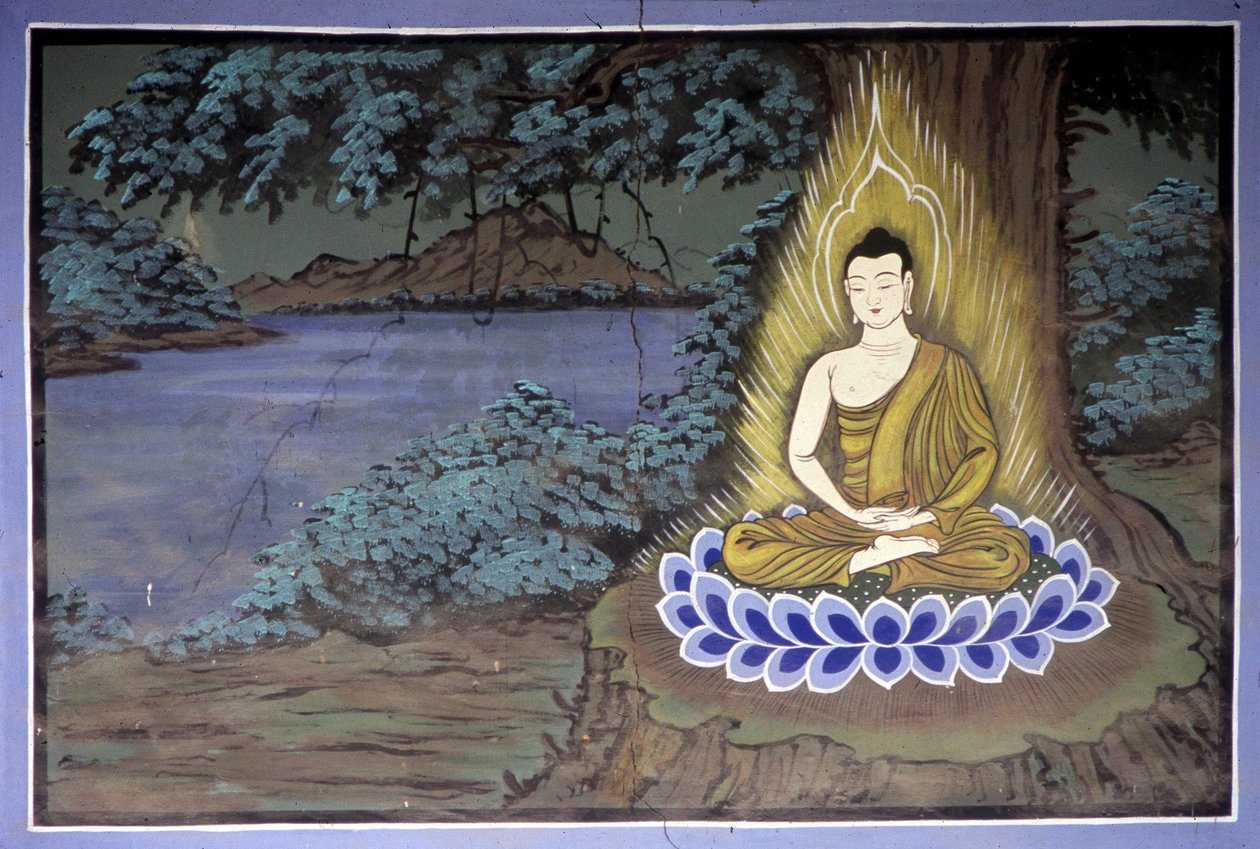 बुद्ध का जीवन: ध्यान में बुद्ध - योंगजू मंदिर, सुवन क्षेत्र, दक्षिण कोरिया। द्वारा स्कूल कोरियाई