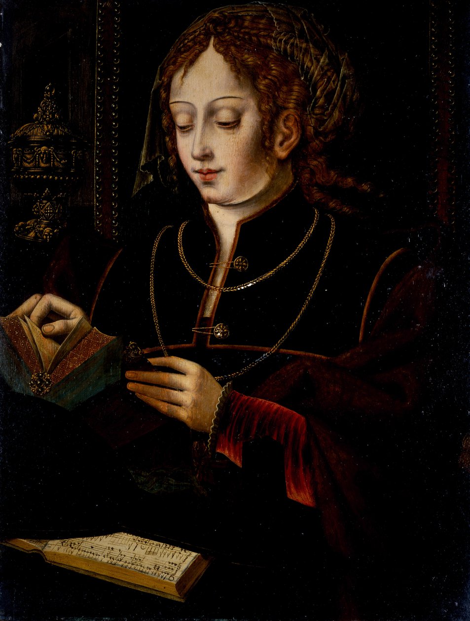 मैरी मैग्डलेन, c.1520 (ओक पर तेल) द्वारा स्कूल नीदरलैंड