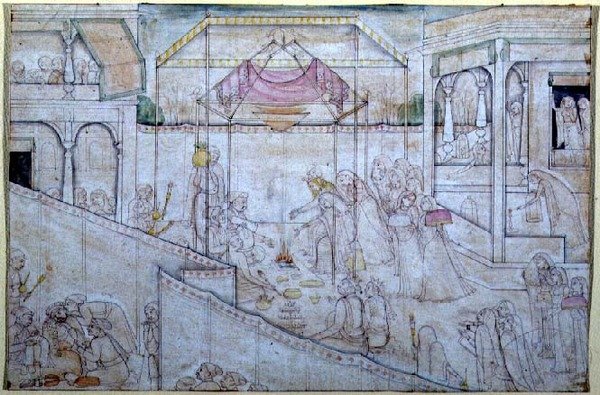 47.110/1759 The marriage of Nala and Damayanti, from the 