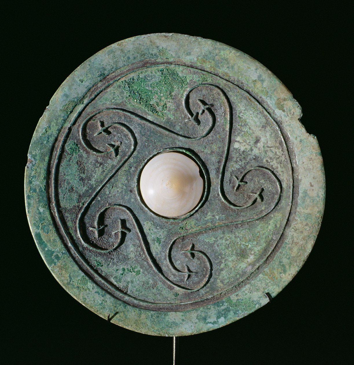 मिरर, डोंगसन कल्चर c.200 BC-200 AD, वियतनाम (कांस्य) द्वारा स्कूल वियतनामी