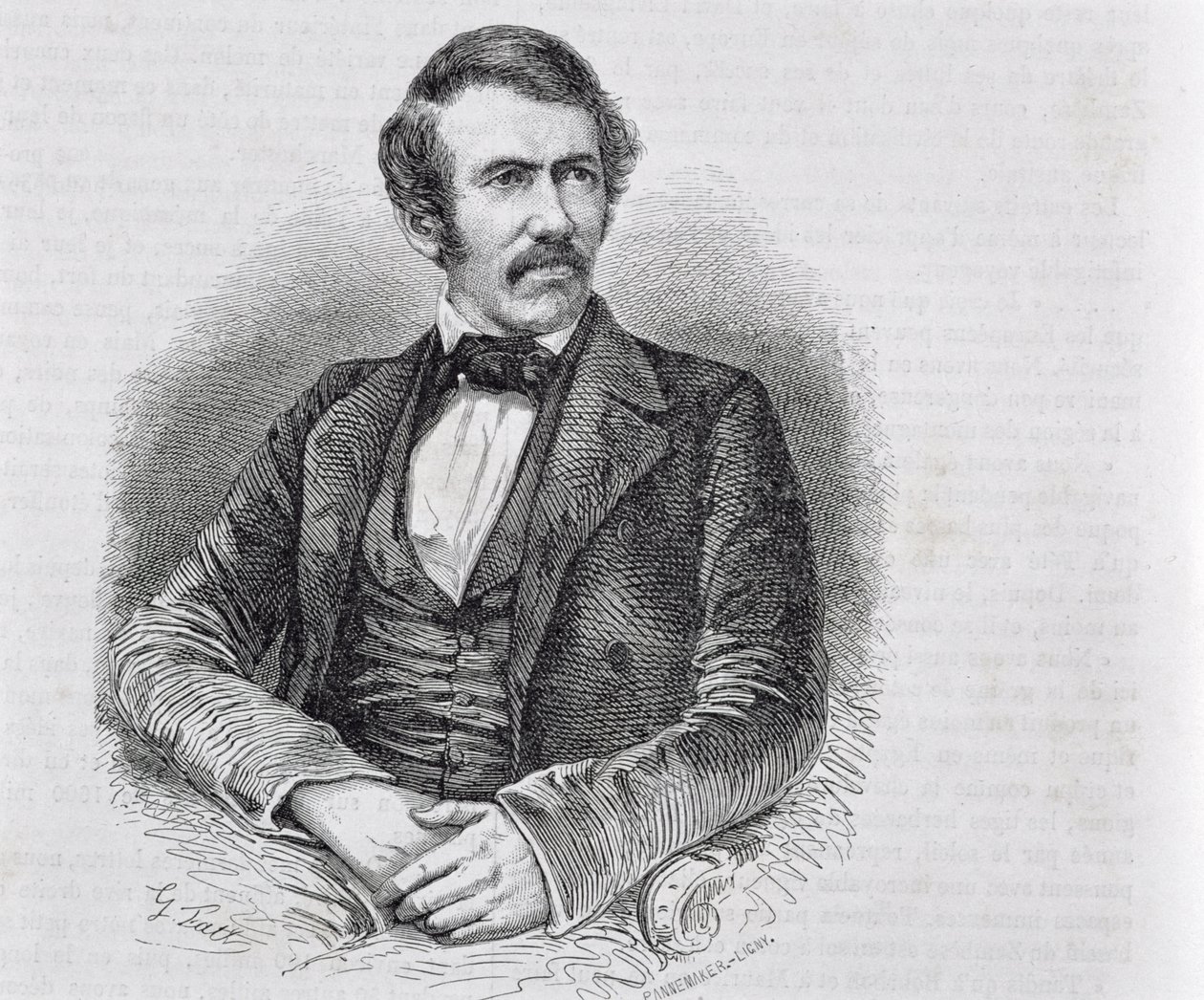 डेविड लिविंगस्टोन (1813-1873) को एस। पैनमेकर ने उकेरा द्वारा स्कॉटिश स्कूल