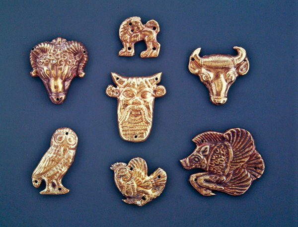 ग्रीक प्रभाव (स्वर्ण) दिखाने वाले वस्त्र आभूषण पट्टिका द्वारा स्काइथियन