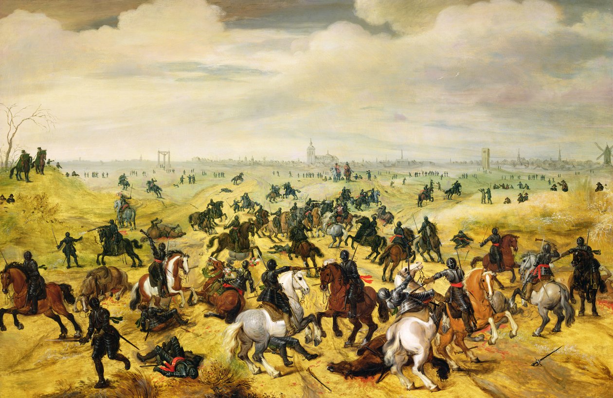 लेकेर्बीजे की लड़ाई, 1600 (पैनल) (77047 की जोड़ी) द्वारा सेबस्टियन व्रंक्स