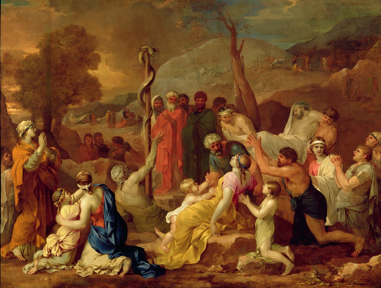 मूसा और ब्रेज़न सर्प, c.1653-54 द्वारा सेबस्टियन बोरडॉन