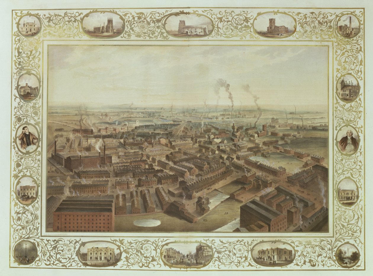 1848 में लोकल बिल्डिंग्स के विगनेट्स के साथ ब्लिन्कॉर्न की चिमनी से बोल्टन द्वारा सेलिम रोथवेल