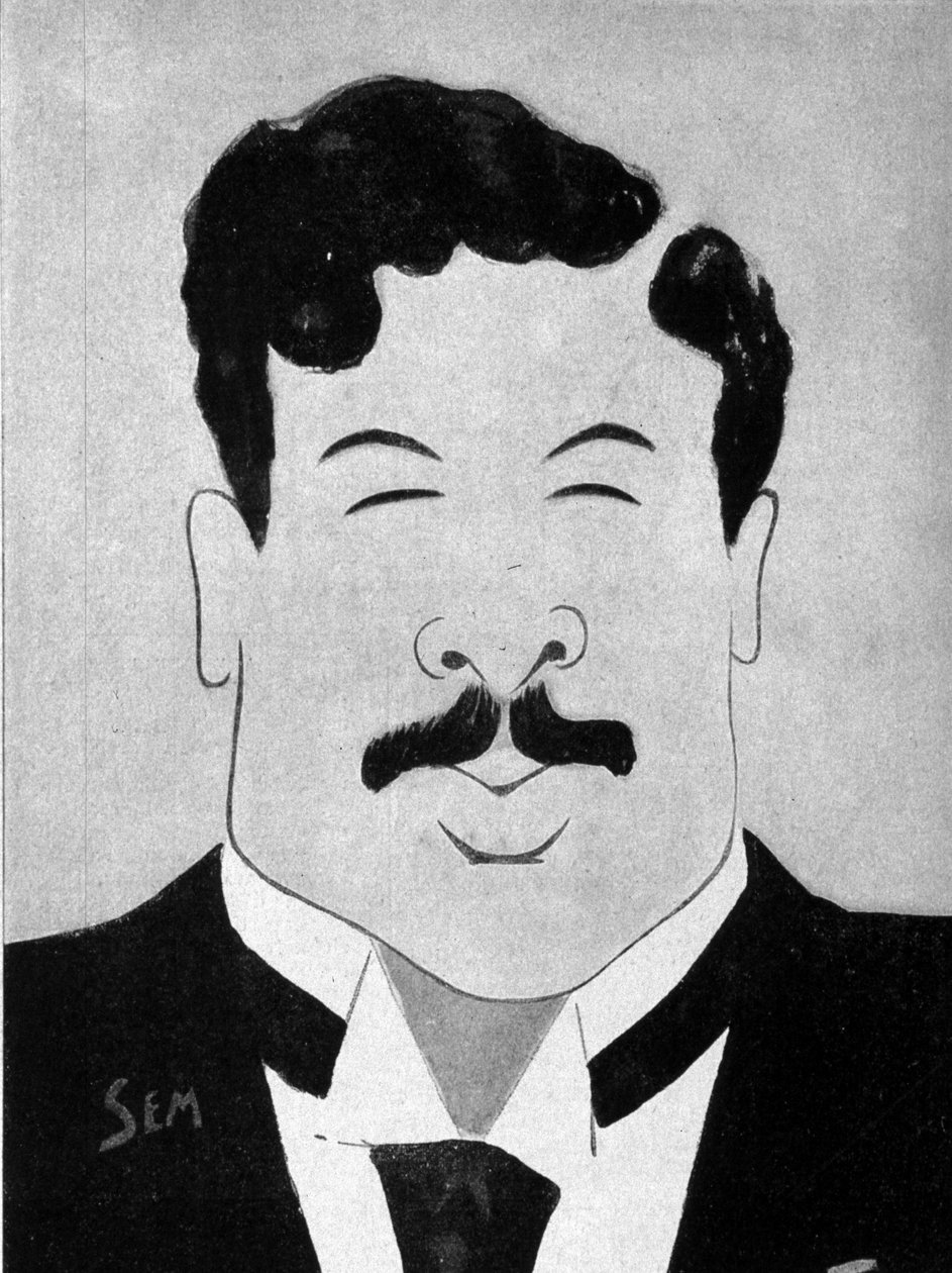 सेम (1863 - 1934) द्वारा नाटकीय लेखक मौरिस डोने (1859 - 1945) द्वारा कार्टून। द्वारा Sem