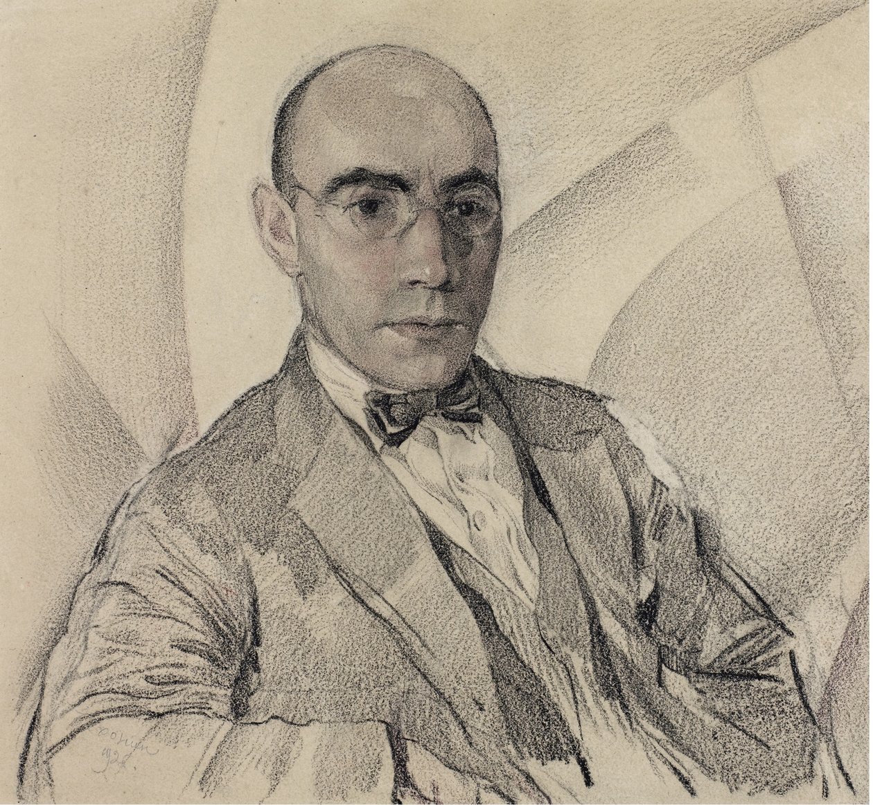 कलाकार का चित्रण और फ़ोटोग्राफ़र Miron Sherling 1880-1958 द्वारा सर्गेई वासिलेविच चेखोनिन