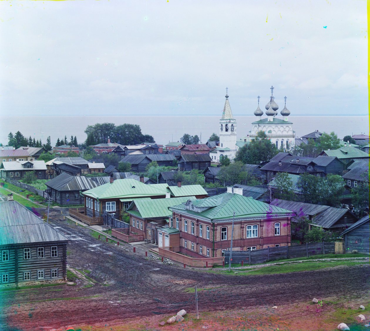 किले की दीवार से Belozersk और Assumption Cathedral 1905-1915 द्वारा सर्गेई प्रोकुडिन गोर्स्की