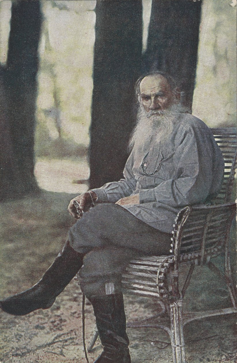 लियो टॉल्स्टॉय का पोस्टकार्ड, उनके घर, यास्नया पोलीना, 1905-1915 द्वारा सर्गेई प्रोकुडिन गोर्स्की