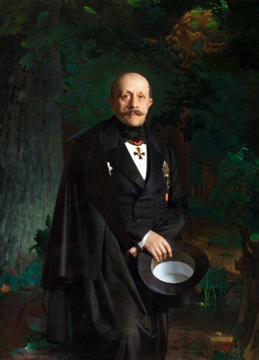 अलेक्जेंडर दिमित्रिविच चेर्टकोव का पोर्ट्रेट 1789-1858, 1857। द्वारा सर्गेई कोंस्टेंटिनोविच ज़ेरानको
