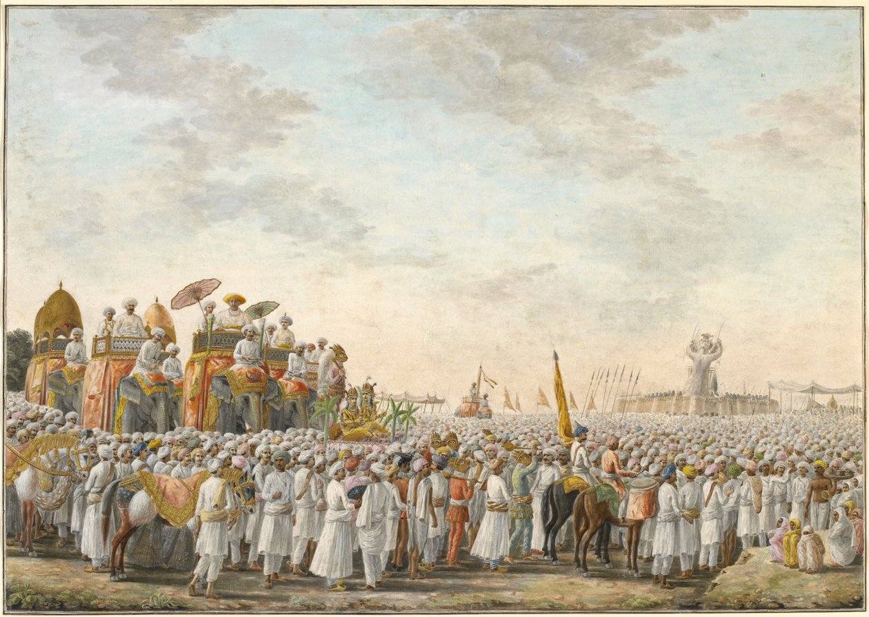 Mailah-Jahn, 1807-30 (कागज पर सोने के साथ गौचे और ग्रेफाइट) द्वारा सेवक राम