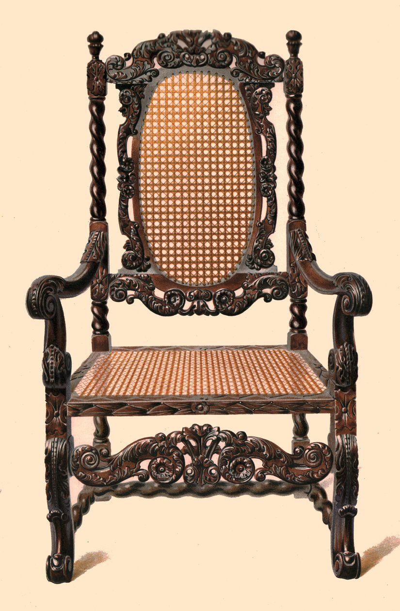 अखरोट की कुर्सी, 1905 द्वारा शर्ली चार्ल्स लेवेलिन स्लोकॉम्बे
