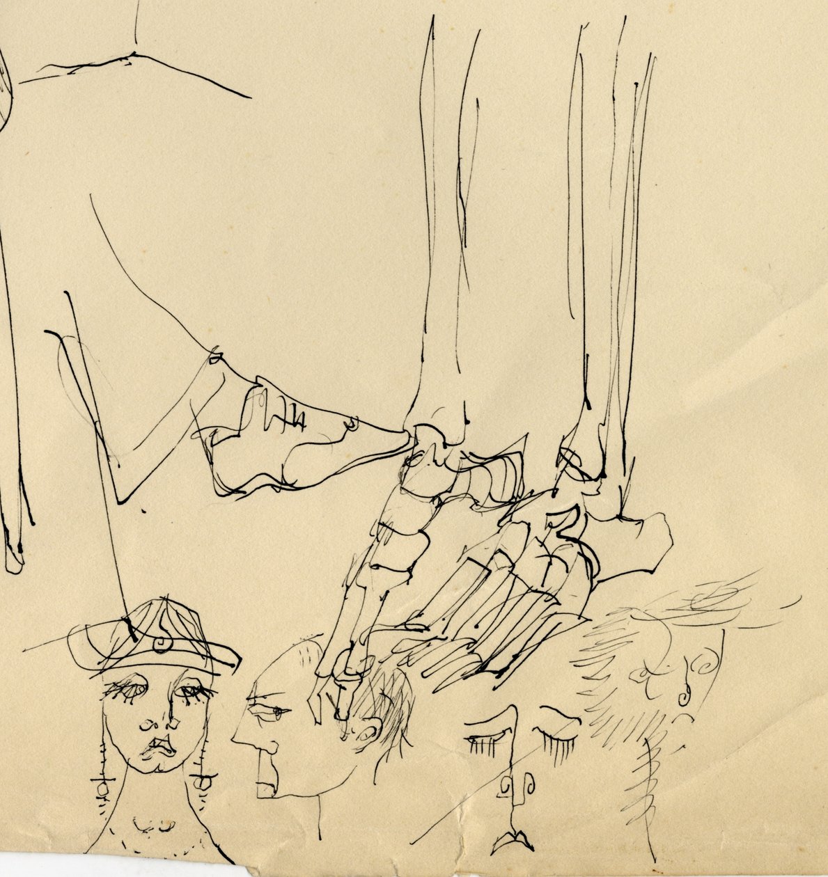 चेहरे, और पैर की हड्डियाँ, 1953। द्वारा शर्ली मार्खम