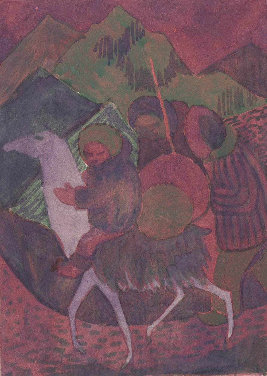 एक घोड़े पर चित्र, c1950। द्वारा शर्ली मार्खम