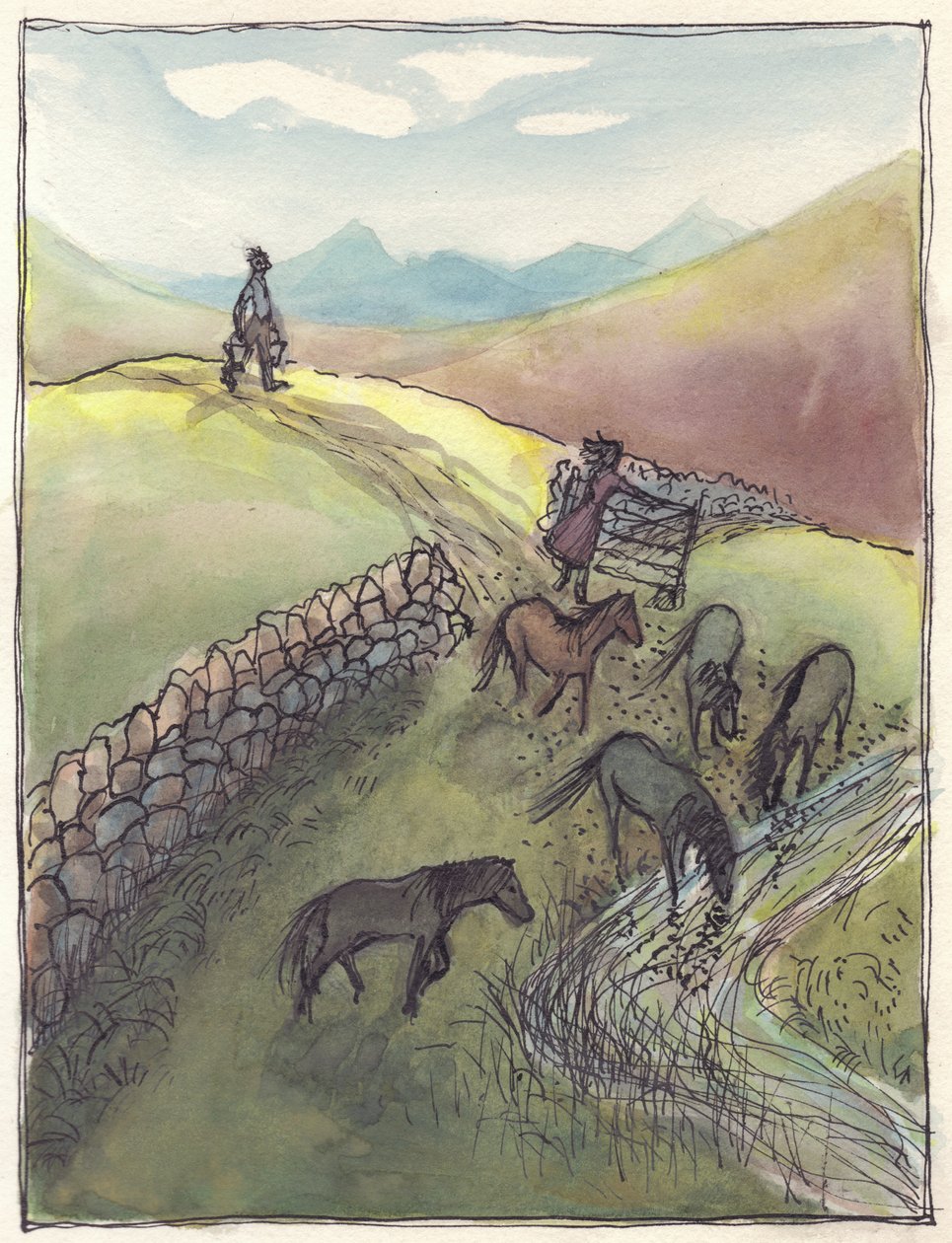 घोड़े पीने, 1952। द्वारा शर्ली मार्खम