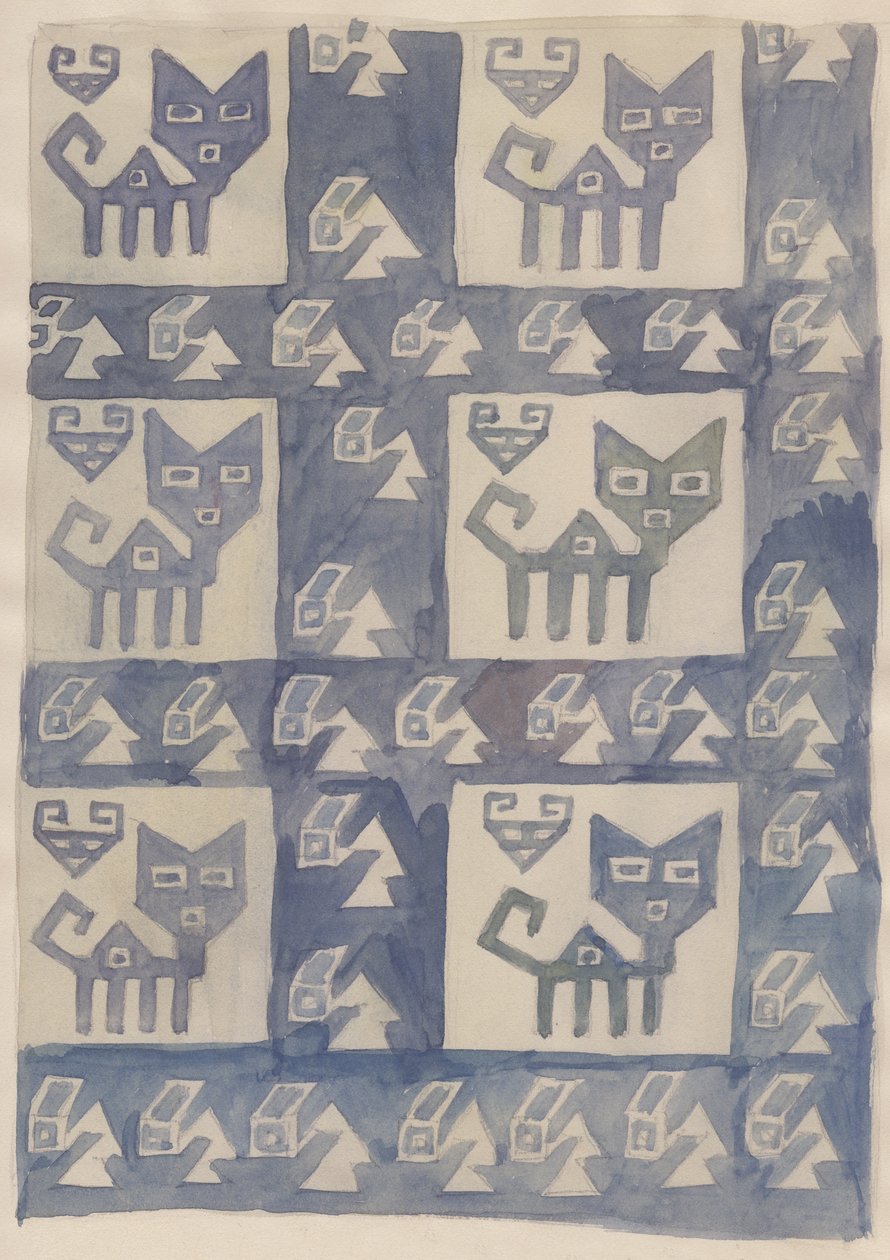 दक्षिण अमेरिकी कपड़ा डिजाइन, 1951। द्वारा शर्ली मार्खम