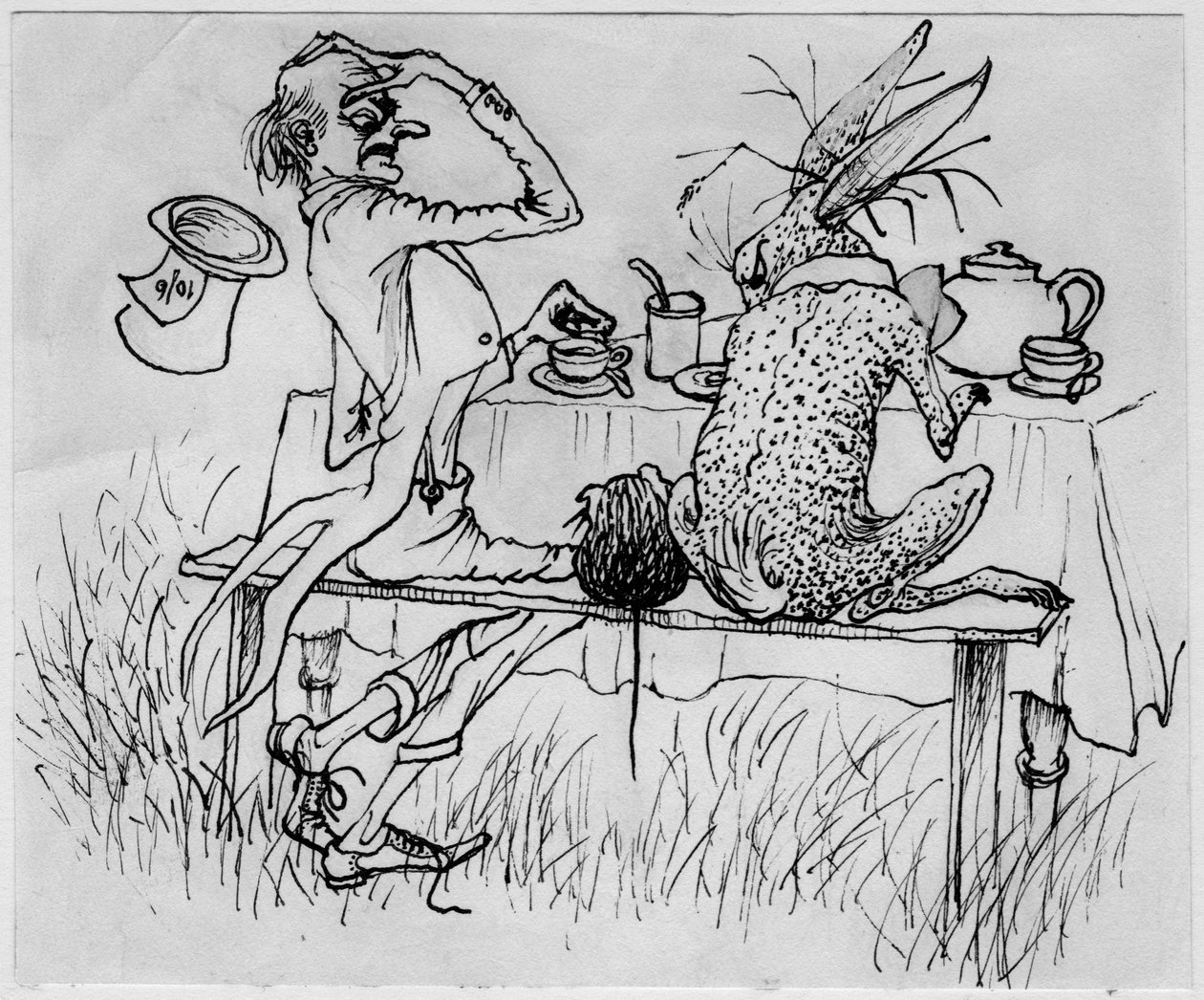 द मैड हैटर एंड द हरे, 1953। द्वारा शर्ली मार्खम