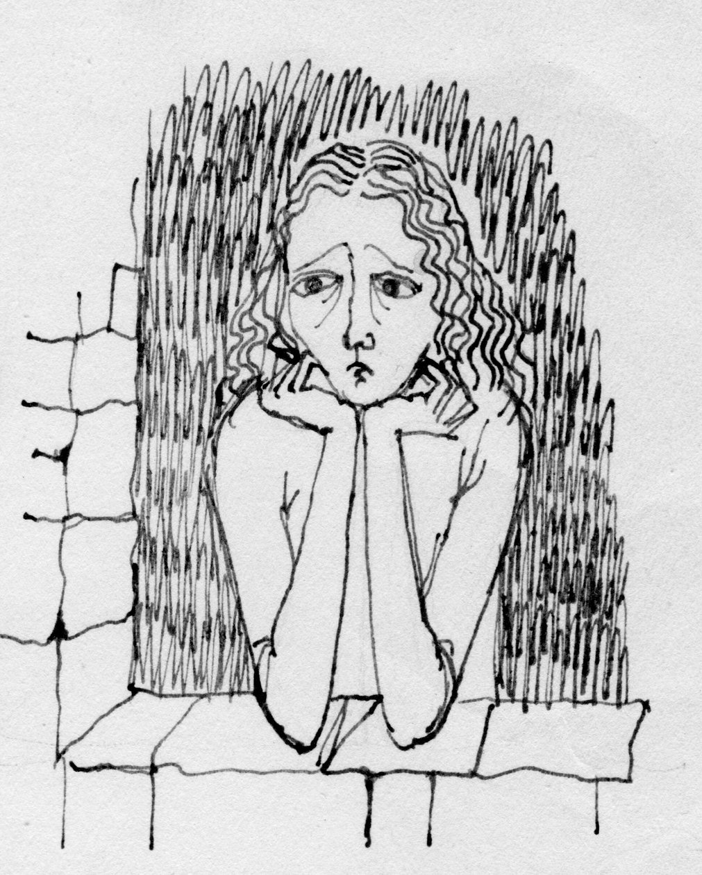 चिंतित महिला, c1950। द्वारा शर्ली मार्खम