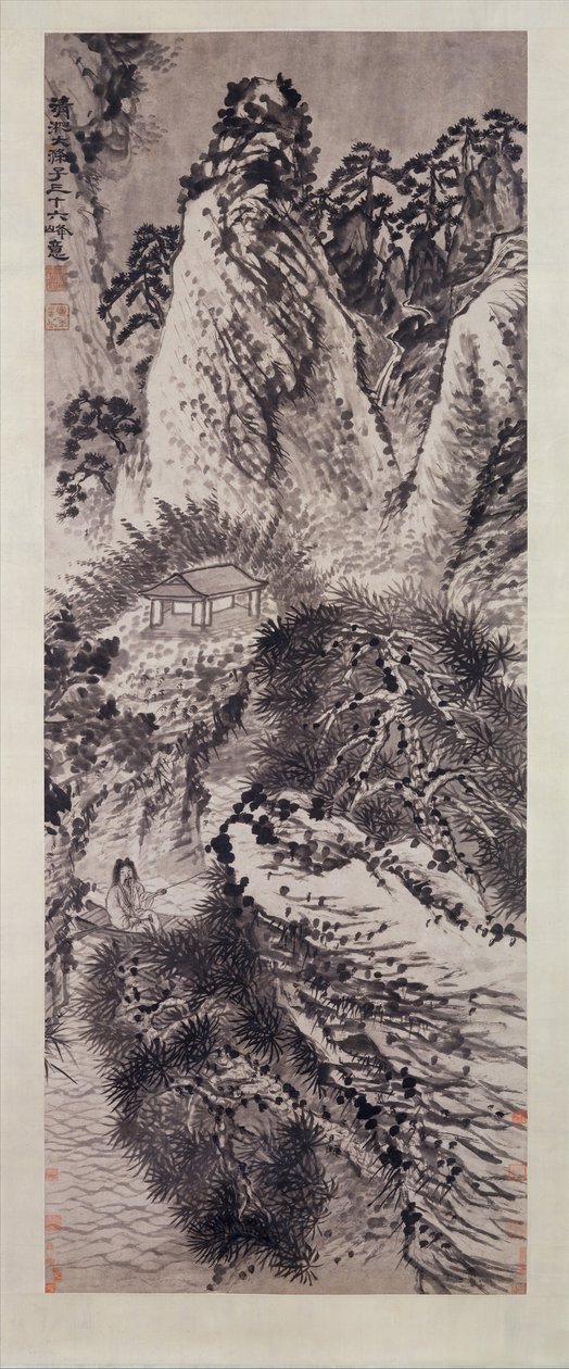 माउंट हुआंग की छत्तीस चोटियों को याद किया गया, लगभग। 1705. द्वारा शिटोओ