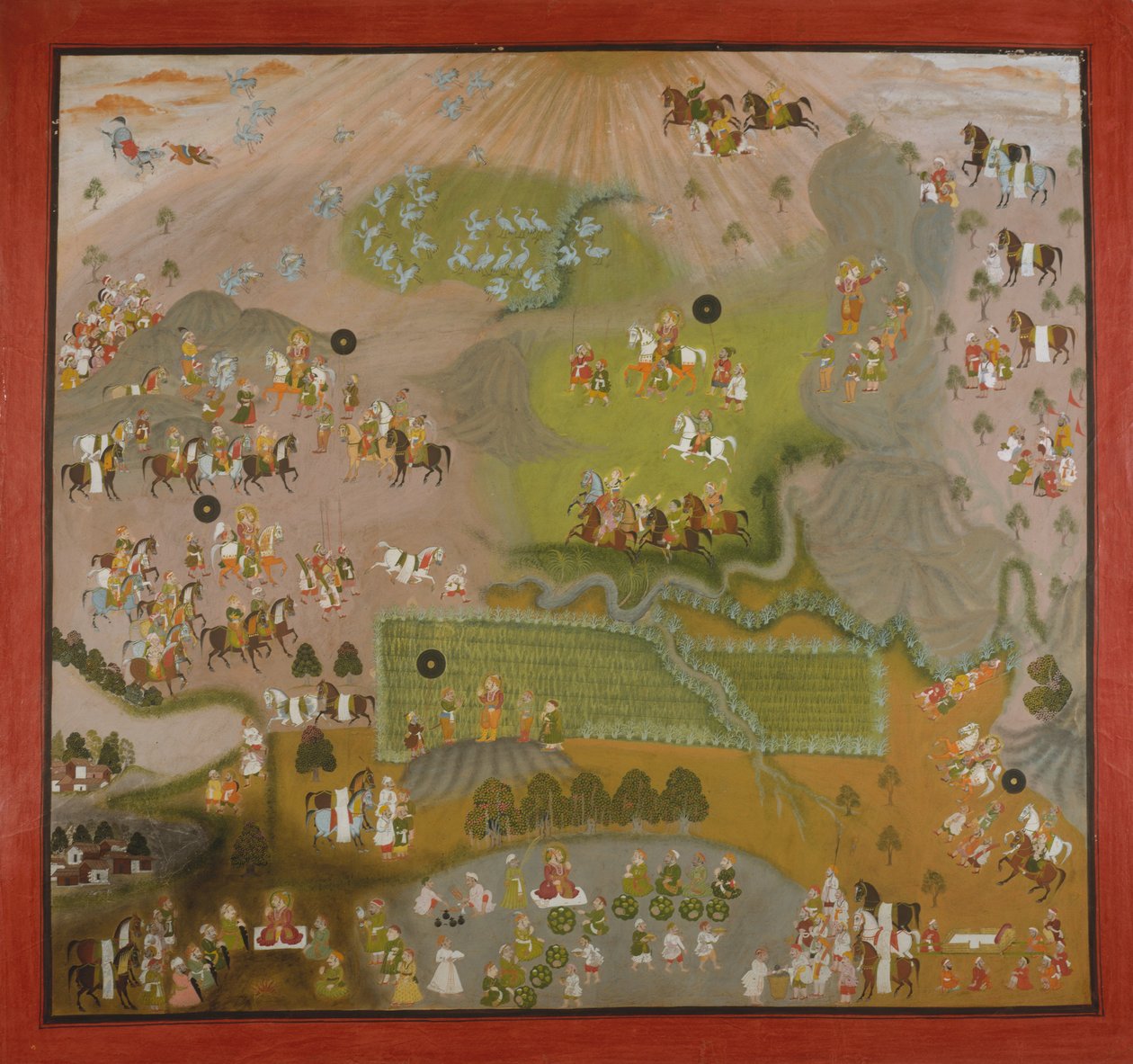 सारस के लिए महाराणा जगत सिंह हॉक्स, दिनांक 1744। द्वारा शिव और दयाली