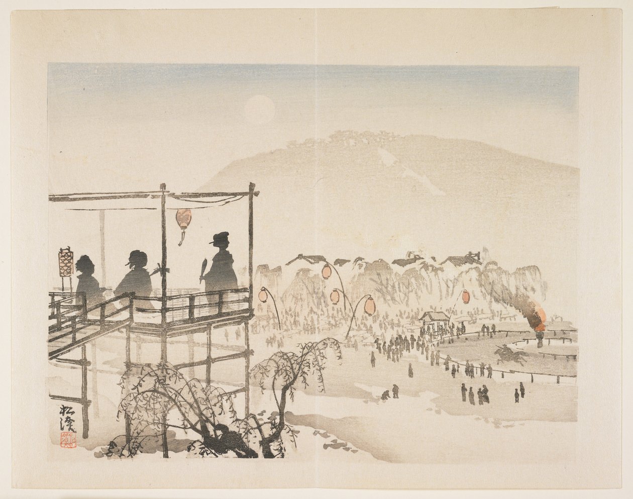सेरेमोनियल कैवेलरी, c.1910s (कलर वुडब्लॉक प्रिंट) द्वारा Shkei