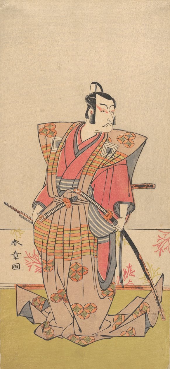 एक समुराई के रूप में अभिनेता इचिकावा डंजुरो वी, 1771-72। द्वारा शुनशो