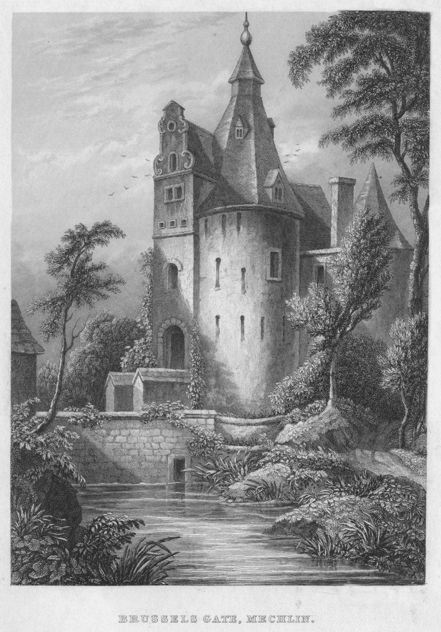 ब्रसेल्स गेट, मैक्लेन, 1850 द्वारा शूरी और बेटा
