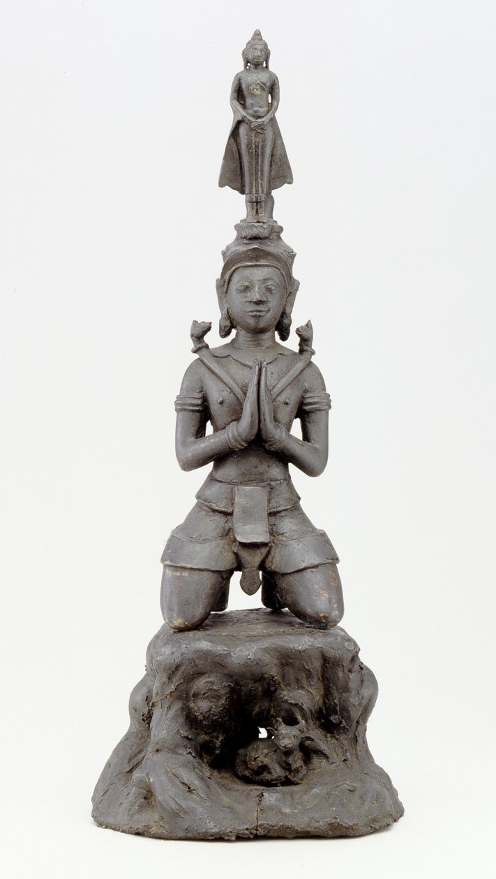 शिव ने बुद्ध का सम्मान किया, लैन ना संस्कृति (कांस्य) द्वारा सियामी स्कूल