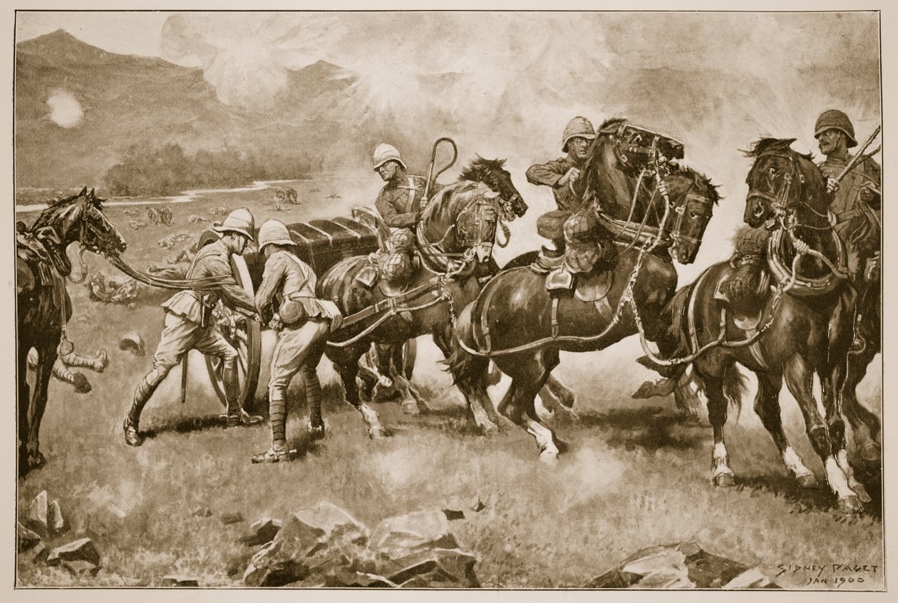कॉलेंसो की लड़ाई - 14 वीं और 66 वीं बैटरी की बंदूकें, 1900 को बचाने के लिए आखिरी हताश प्रयास द्वारा सिडनी पगेट