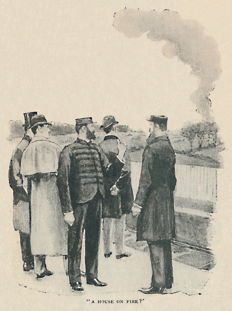 ए हाउस ऑन फायर, 1892 द्वारा सिडनी पगेट