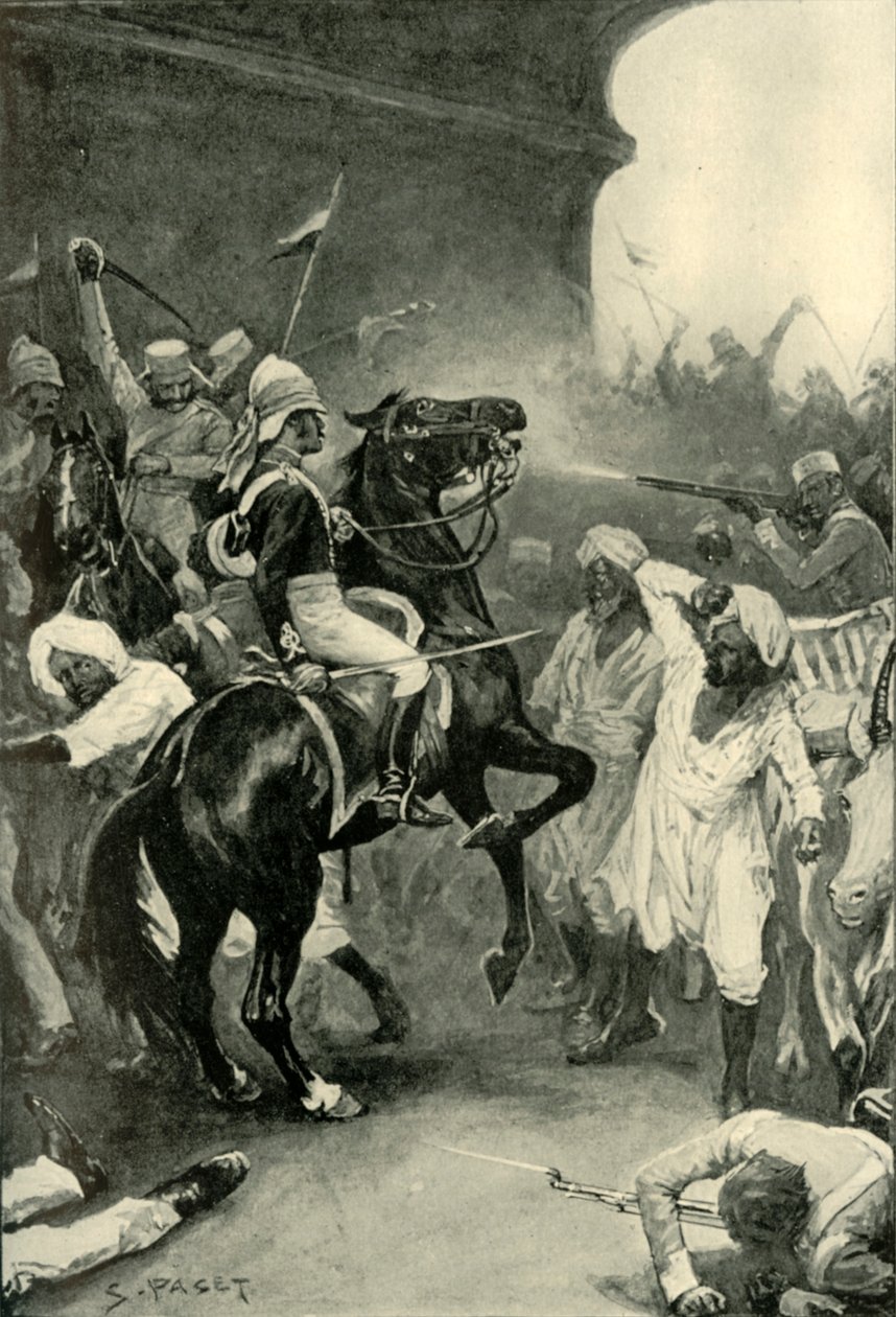 रॉबर्ट्स ने अपने चार्जर को बुलंदशहर, 1901 में प्रमुख के माध्यम से शूट किया। द्वारा सिडनी पगेट